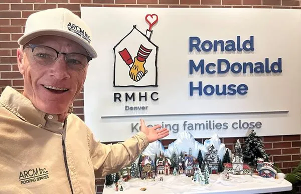 ARCM Roofing team member visiting Ronald McDonald House Charities of Denver